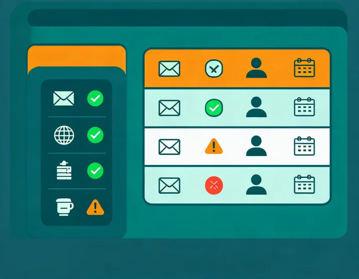 AI agent reviewing business email verification evidence